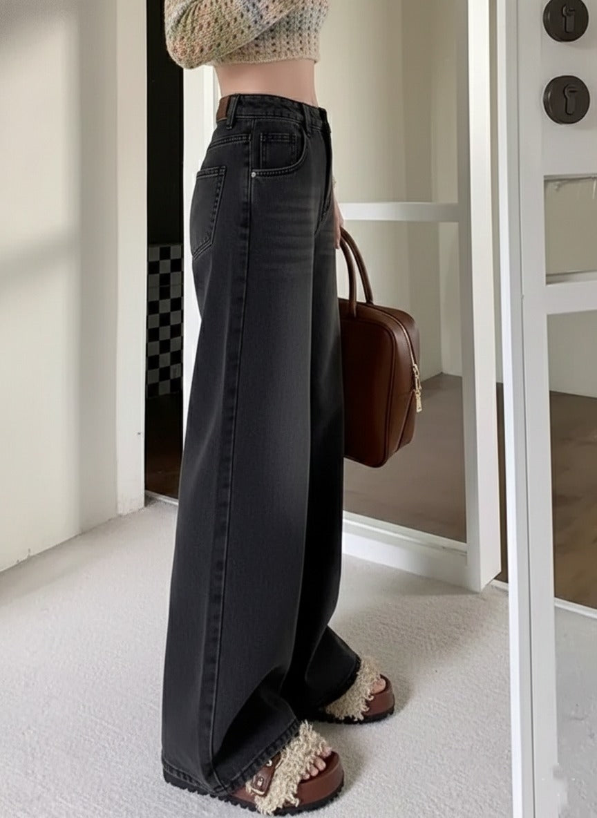 Black Wide Leg Jeans for Women